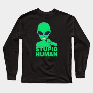 Sarcasm funny Alien I hate People Shirt Long Sleeve T-Shirt